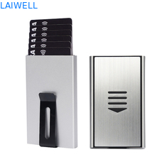 Portable 60*15*100MM Silver Anodized Aluminum Card Wallet With Customizable Laser Engraving