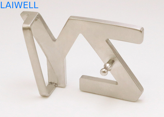 35MM Custom Letter Style Lightweight Stainless Steel Smooth Metal Belt Buckles For Straps