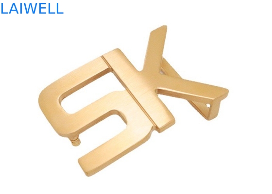 35MM Custom Letter Style Lightweight Stainless Steel Smooth Metal Belt Buckles For Straps