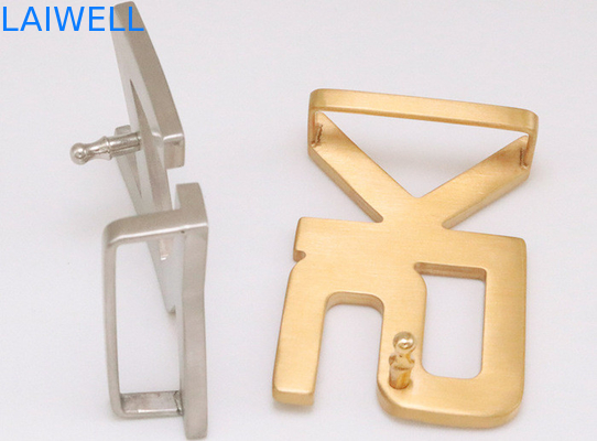 35MM Custom Letter Style Lightweight Stainless Steel Smooth Metal Belt Buckles For Straps