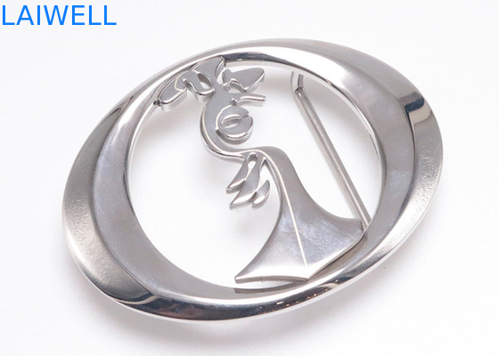 Newest Design Western Style Cowboy Custom Letter Metal Belt Buckles With Silver Finish