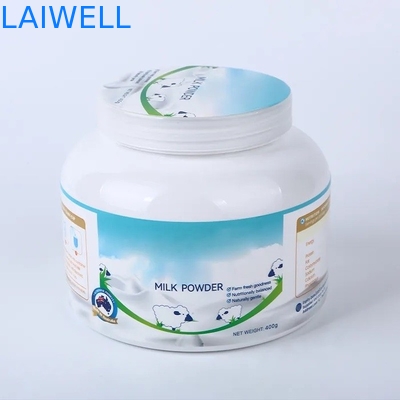129*129*106MM White Color PET Protein Powder Jars High Durable Recyclable Plastic Containers for B2B