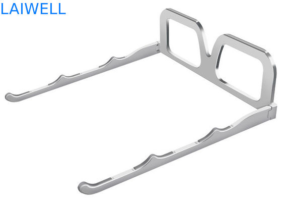Custom Design Glasses Notepad Holder Foldable Silver Aluminum Metal Laptop Stand