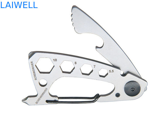 74*35*6MM Precision Sandblasting 420 Stainless Steel Mini Multi-Purpose EDC Tool Card Silver Metal Bottle Opener
