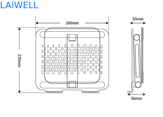 260*230*56MM Portable Silver Folding Lift Aluminum Adjustable Laptop Cooling Stand For Desk