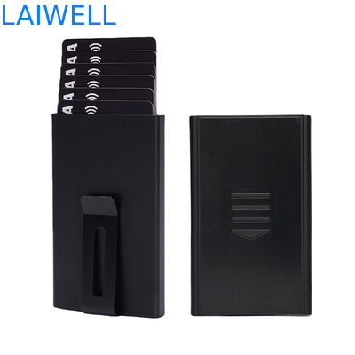 Portable 60*15*100MM Silver Anodized Aluminum Card Wallet With Customizable Laser Engraving