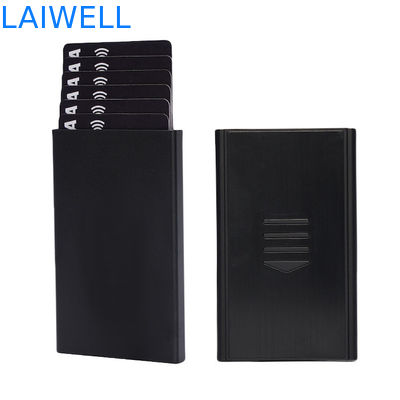 Portable 60*15*100MM Silver Anodized Aluminum Card Wallet With Customizable Laser Engraving