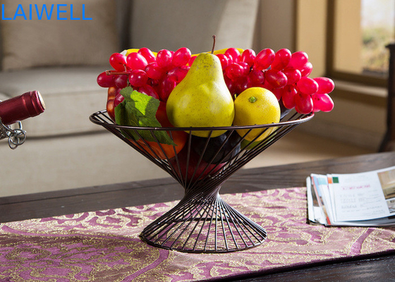 27.5*15*15CM Luxury Black Baking Varnish Iron Fruit Basket Metal Houseware Heat Resistance and Long-Lasting Durability