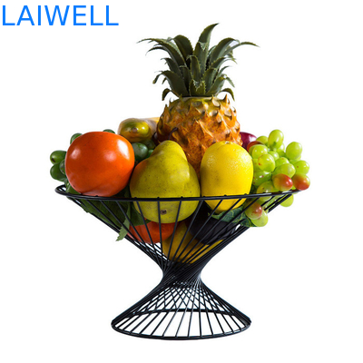 27.5*15*15CM Luxury Black Baking Varnish Iron Fruit Basket Metal Houseware Heat Resistance and Long-Lasting Durability