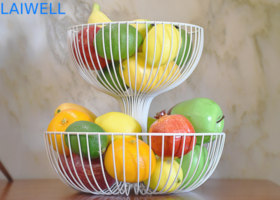 Customized Design Baking Black Iron 2-Layer Metal Fruit Plate 27*35*24CM