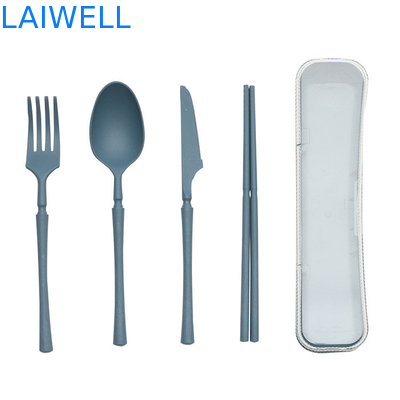 Foldable 4-PC Cutlery Set High Temperature Resistant Eco Tableware Accessories Made Of Wheat Straw Fiber Various Sizes Eco-Friendly And Durable