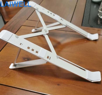 Lightweight Portable 253*60*20mm Gray Aluminum Folding Adjustable Metal Laptop Stand Simple And Elegant Design