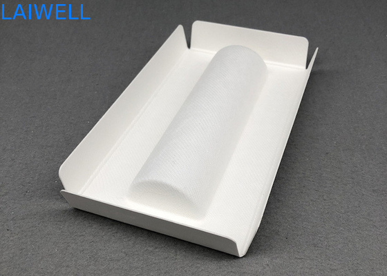 White Color Sustainable Sugarcane fibre Tray EcoPack Accessories Biodegradable And Can Be Composted After With Custom Branding