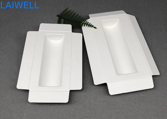 White Color Sustainable Sugarcane fibre Tray EcoPack Accessories Biodegradable And Can Be Composted After With Custom Branding