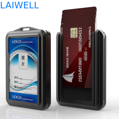 74*110*18MM Customized Gray Color RFID Aluminium Card Wallet Support Branding Custom Multifunctional