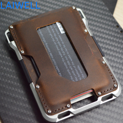 EXW Delivery Term Aluminium Card Wallet with Silicone Band and Luxury Design