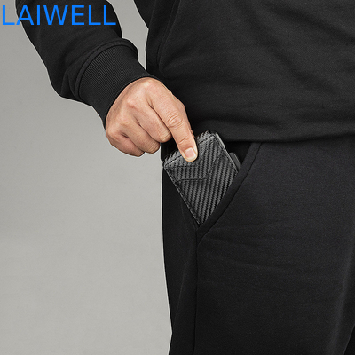11.2*7.4*1.7cm Black High Capacity Aluminium RFID Card Holders Holds Up To 12 Cards Perfect for Business Travel Luxury Design