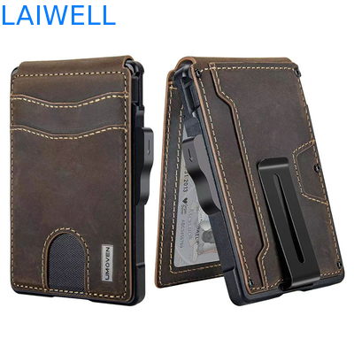 11.2*7.4*1.7cm Black High Capacity Aluminium RFID Card Holders Holds Up To 12 Cards Perfect for Business Travel Luxury Design