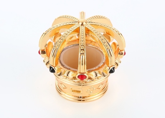 Polishing Luxury Gold Color Design Crown Perfume Bottle Caps  Eco-friendly Zinc Alloy Material and Fits Most Perfume Bottles