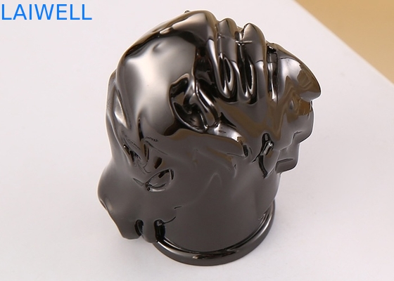 Polishing Black Plating Creative Design Die Casting Zinc Alloy Perfume Jar Lids Custom Branding In Mould For Sophisticated Packaging Solutions