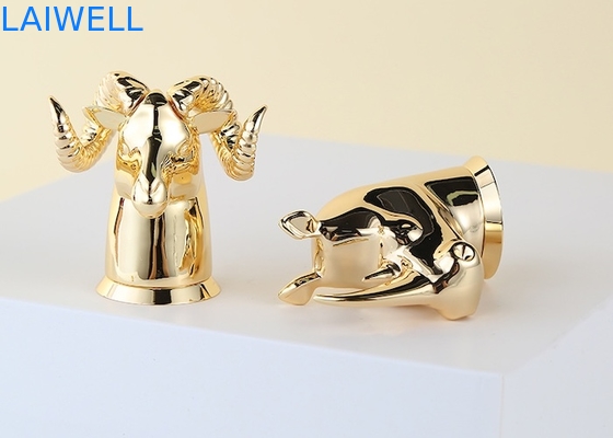 Customizable Animal Design Gold Color Plating Zinc Alloy Die Casting Perfume Bottle Caps Fits Most Perfume Bottles