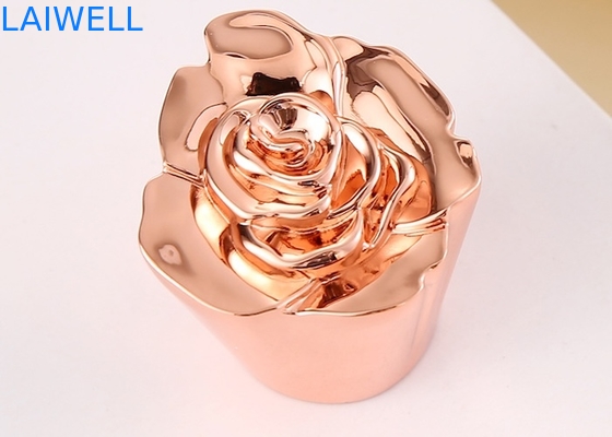 Modern Luxury Unique Design Plating Gold Color Zinc Alloy Die Casting Perfume Bottle Caps Fits Most Bottles As Requested Design