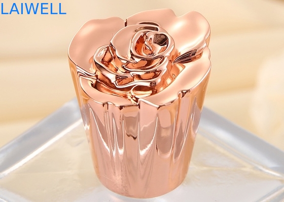 Modern Luxury Unique Design Plating Gold Color Zinc Alloy Die Casting Perfume Bottle Caps Fits Most Bottles As Requested Design