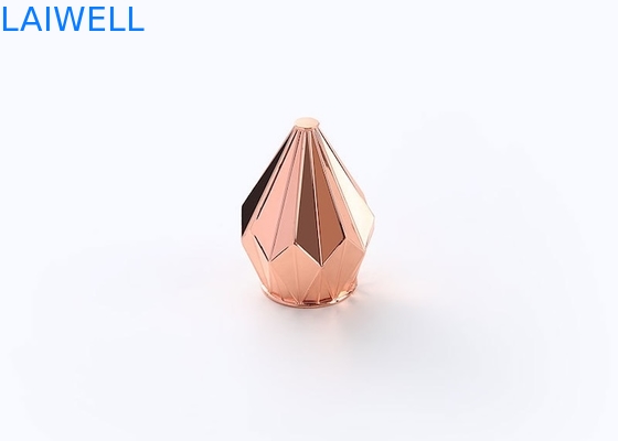 Luxury Unique Diamond Shape Gold Color Zinc Alloy Perfume Bottle Cap For Fragrance Bottle Caps Die Casting CNC Machining