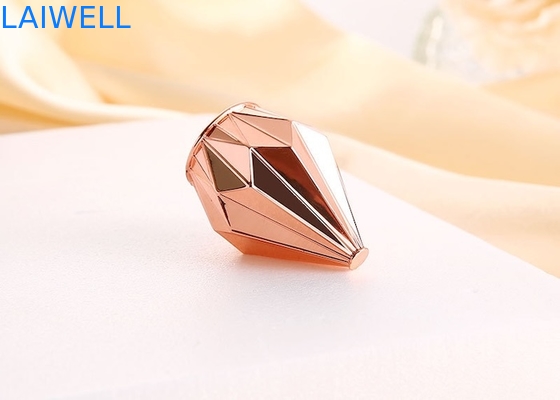 Luxury Unique Diamond Shape Gold Color Zinc Alloy Perfume Bottle Cap For Fragrance Bottle Caps Die Casting CNC Machining