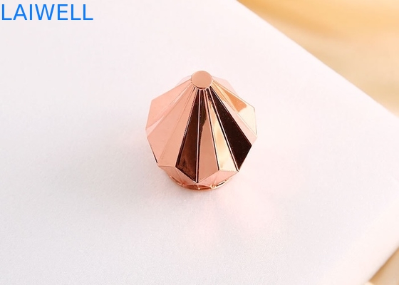 Luxury Unique Diamond Shape Gold Color Zinc Alloy Perfume Bottle Cap For Fragrance Bottle Caps Die Casting CNC Machining
