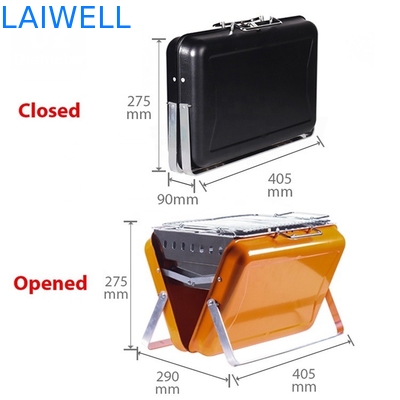 40.5*27.5*9cm Chromed Steel Portable Camping Oven Foldable Charcoal Grill
