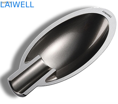 Black Plated 165*35mm Reusable Portable Pocket Ashtray / Vintage Personal Ashtray