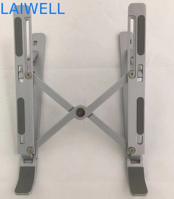 Grey  245*44*13mm Metal Laptop Stand SGS Officeworks Tablet Holder