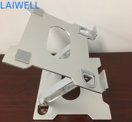 Anodizing 3.0mm Laptop Cooling Stand Silver Aluminum Foldable Tablet Holder