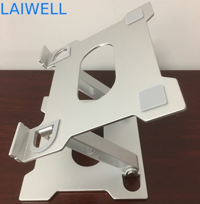 Anodizing 3.0mm Laptop Cooling Stand Silver Aluminum Foldable Tablet Holder