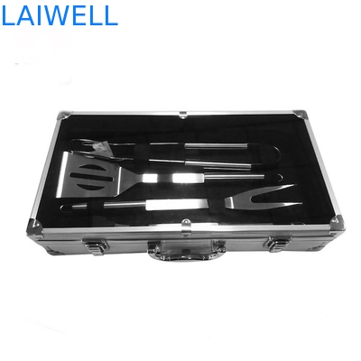 BBQ Accessories 10PCS 304 Stainless Steel Bbq Grill With Aluminum Case