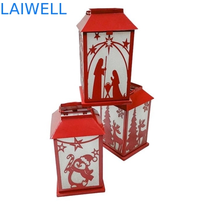 anti rust 140*140*245mm metal Christmas Hurricane Lamp Windproof For Decoration