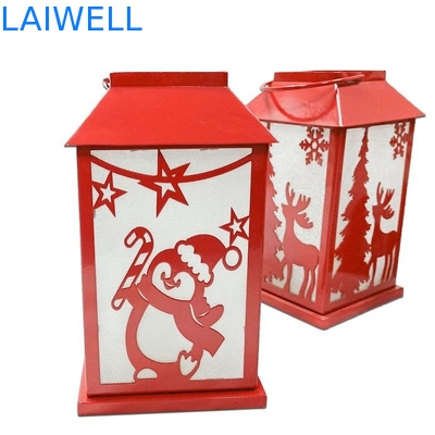 anti rust 140*140*245mm metal Christmas Hurricane Lamp Windproof For Decoration