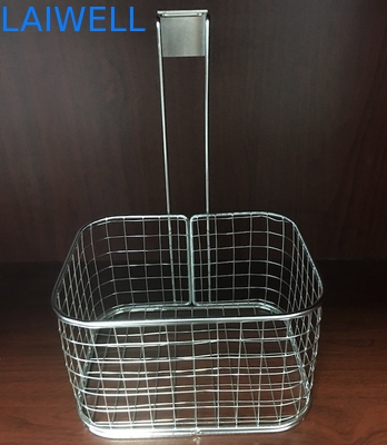 SS304 Metal Houseware silver Plating Wire Mesh Hanging Baskets