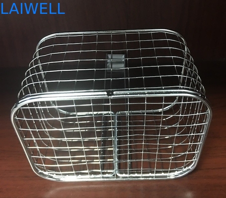 SS304 Metal Houseware silver Plating Wire Mesh Hanging Baskets