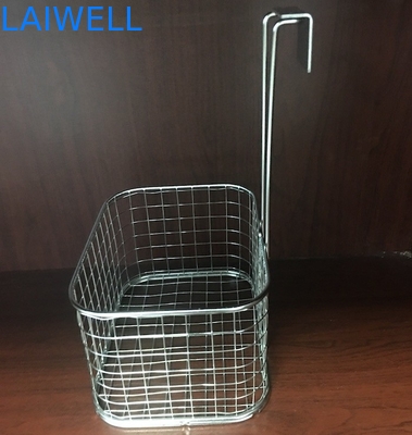 SS304 Metal Houseware silver Plating Wire Mesh Hanging Baskets