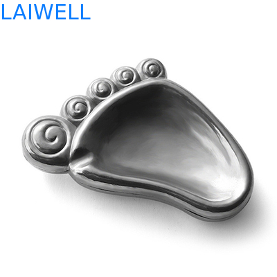 Fashion Creative Practical Silver Grey Plating Process Die Casting Zinc Alloy Vintage Pocket Ashtray 6.5*9cm
