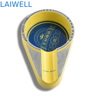Customized Classical Grey Color Metal Pocket Ashtray For Cigar And Cigarette Lovers With Laser Engraved Logo