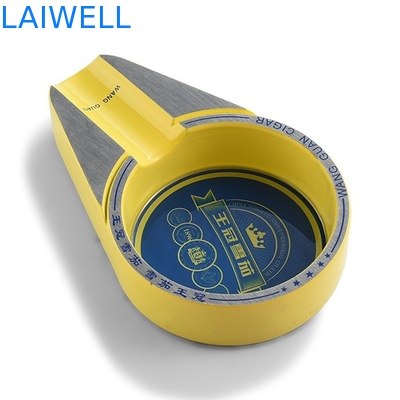 Customized Classical Grey Color Metal Pocket Ashtray For Cigar And Cigarette Lovers With Laser Engraved Logo