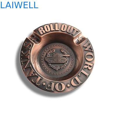 Zinc Alloy Enamel Vintage Portable Ashtray Laser Engraving Logo Purse Ashtray