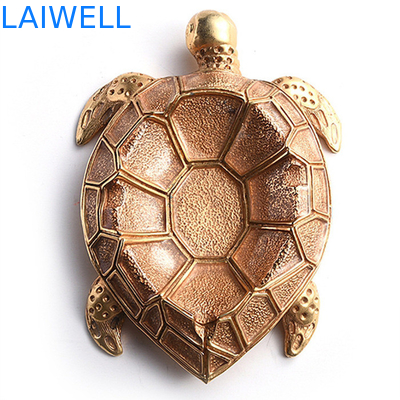 Creative Die casting 100*140mm Metal Turtle Ashtray Gold Zinc Alloy Ashtray