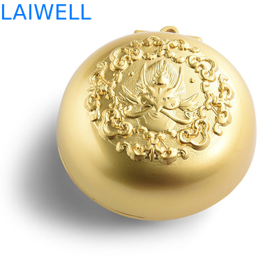 Luxury Gold Color Plating Dia 40mm Metal Pocket Ashtray Customized