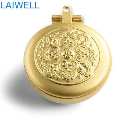 Luxury Gold Color Plating Dia 40mm Metal Pocket Ashtray Customized