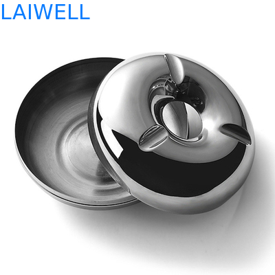 Shiny Silver 12cm Mini Pocket Ashtray Doughnut Shaped Antique Portable Ashtray