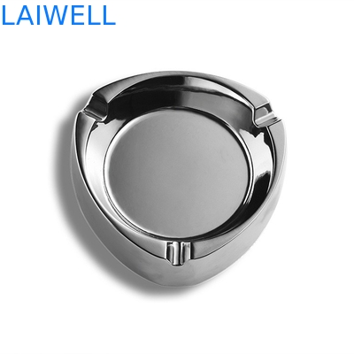 Modern Silver Polishing 83mm Metal Pocket Ashtray Nickel Free
